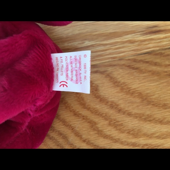 TY Beanie Baby "VALENTINA" the Red Bear (8.5 inch) - Picture 5 of 5